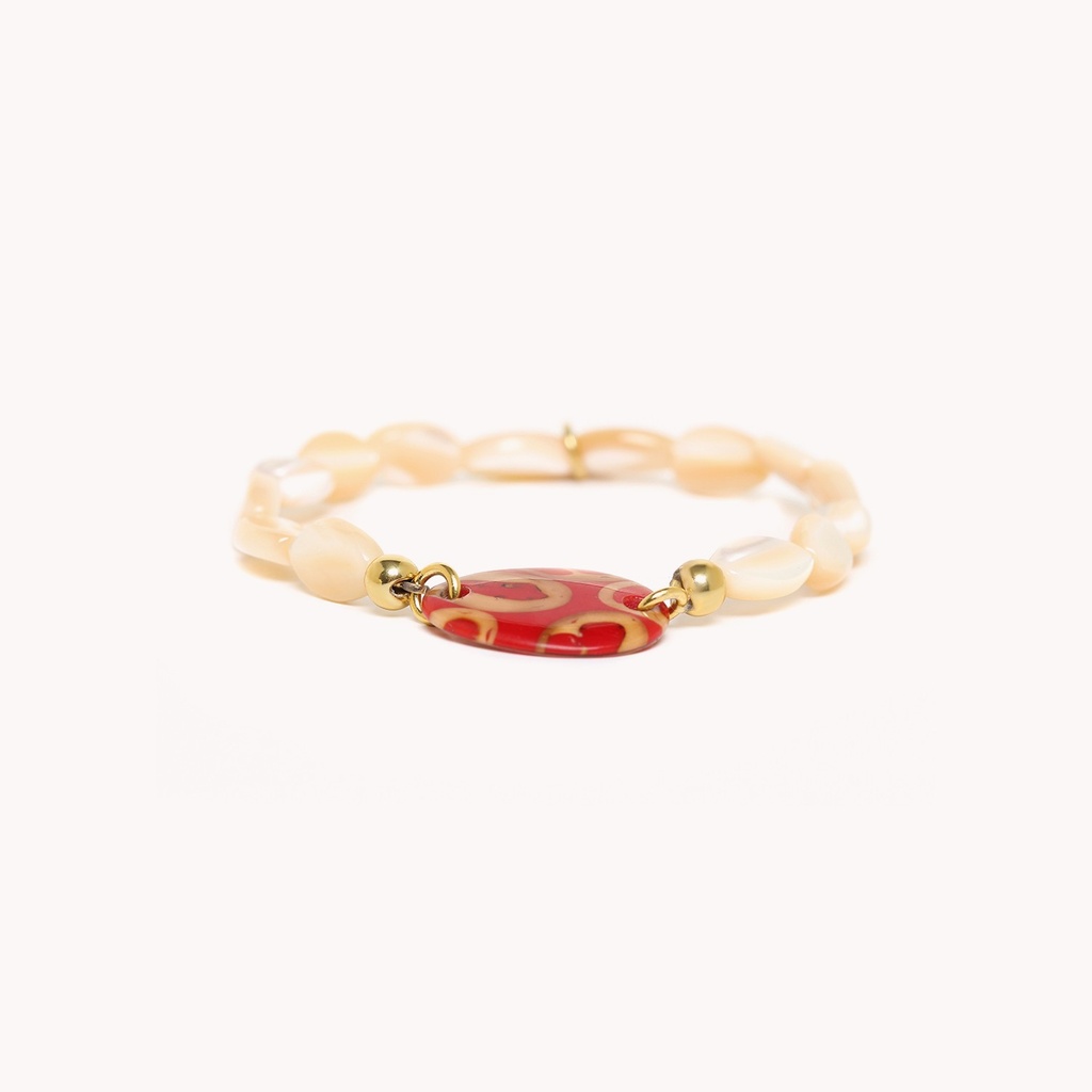 PULSERA EXTENSIBLE ROJA PICCADILLY NATURE BIJOUX