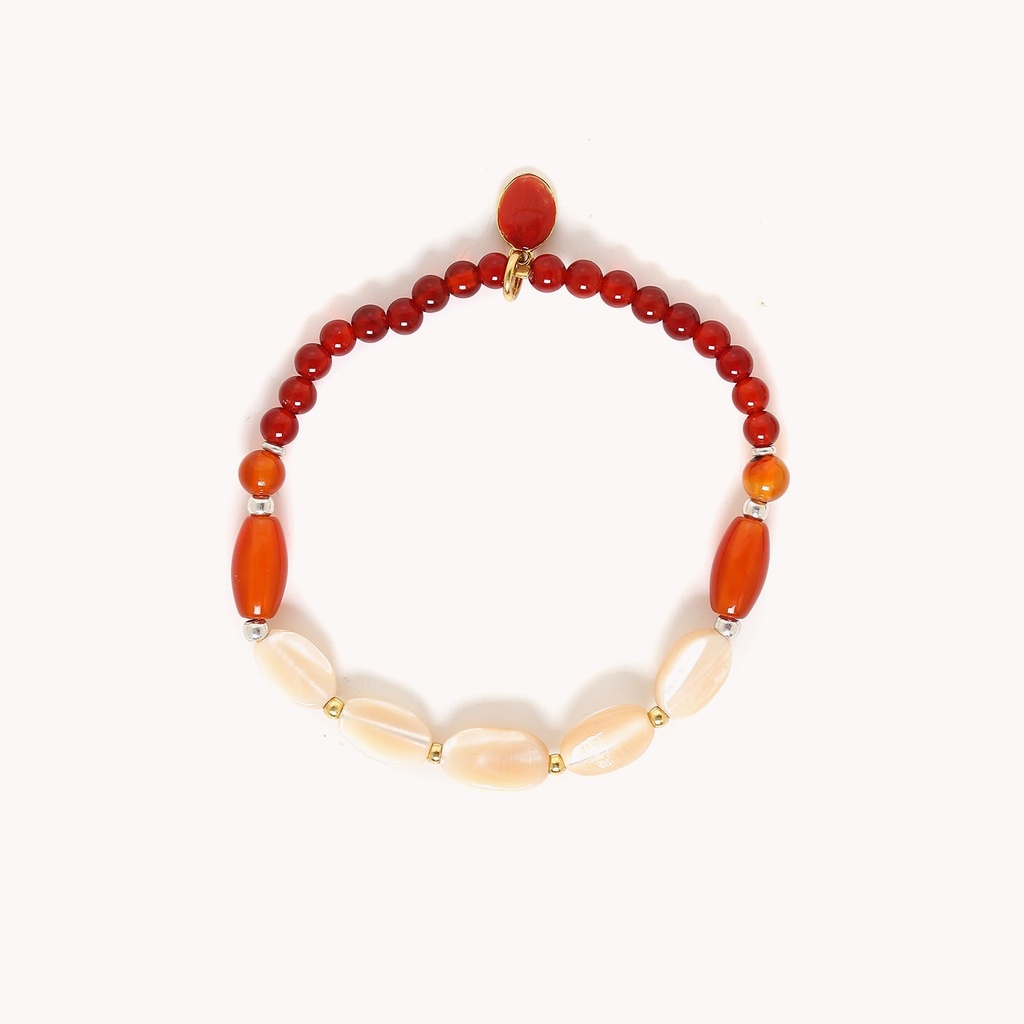 PULSERA DUO EXTENSIBLE CARAMEL NATURE BIJOUX