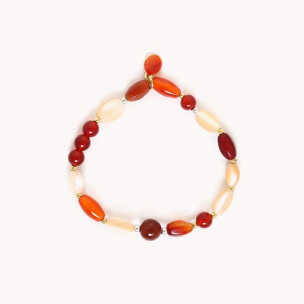 NATURE BIJOUX CARAMEL MULTI STRETCH BRACELET