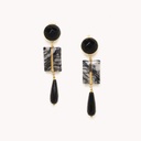 NATURE BIJOUX BERLIN ONIX DROP CLIP-EARRINGS