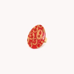 [19-25015] PICCADILLY RED RING NATURE BIJOUX
