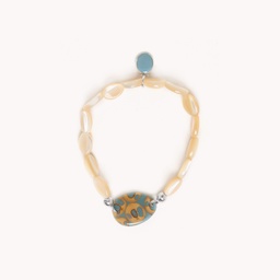 [13-43241] PULSERA EXTENSIBLE AZUL PICCADILLY NATURE BIJOUX
