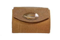 [6208856] AMBER STONE BRONZE HANDBAG